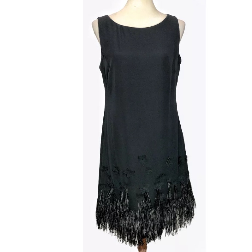 Jessica Simpson Sleeveless Fringe Shift Dress